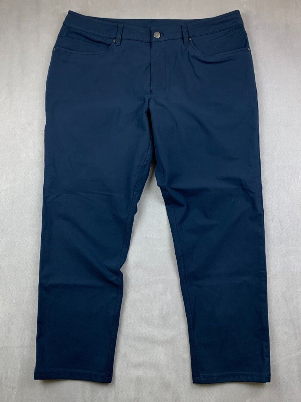 Lululemon Mens 36 Navy Blue Chino ABC Pant Classic Warpstreme M5ADCS 36x27